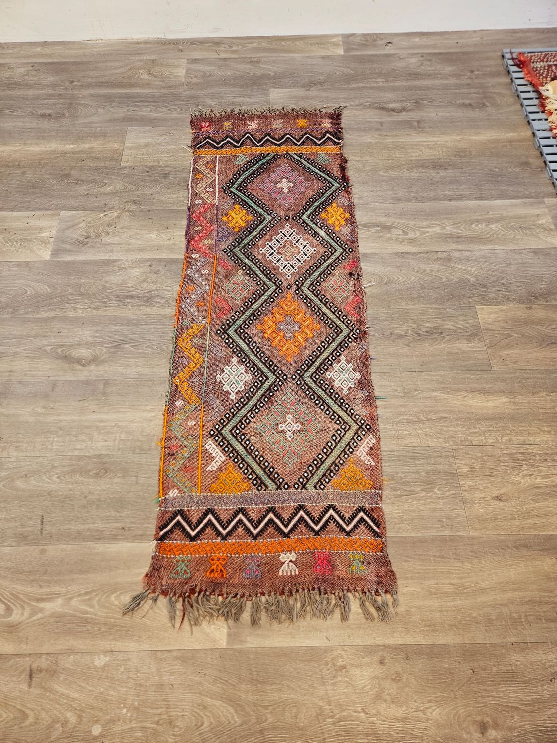 Handgeweven Kelim Tapijt