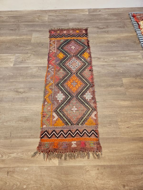 Handgeweven Kelim Tapijt