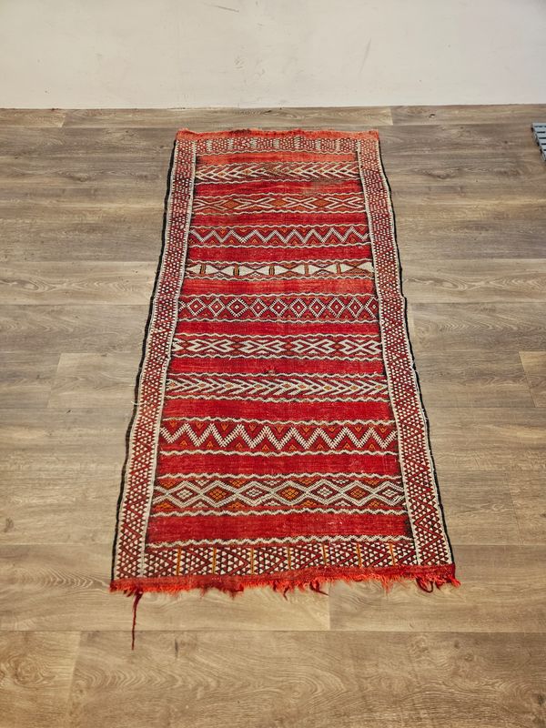 Handgeweven Kelim Tapijt