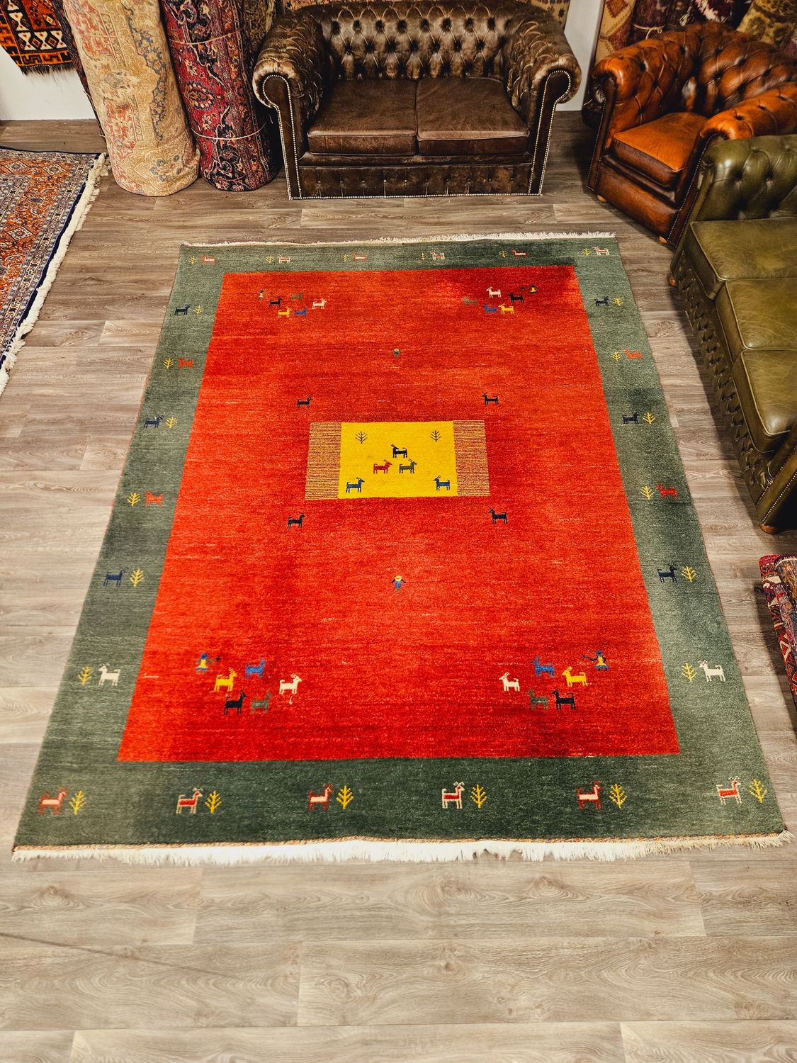 Perzisch Handgeknoopt Gabbeh Tapijt