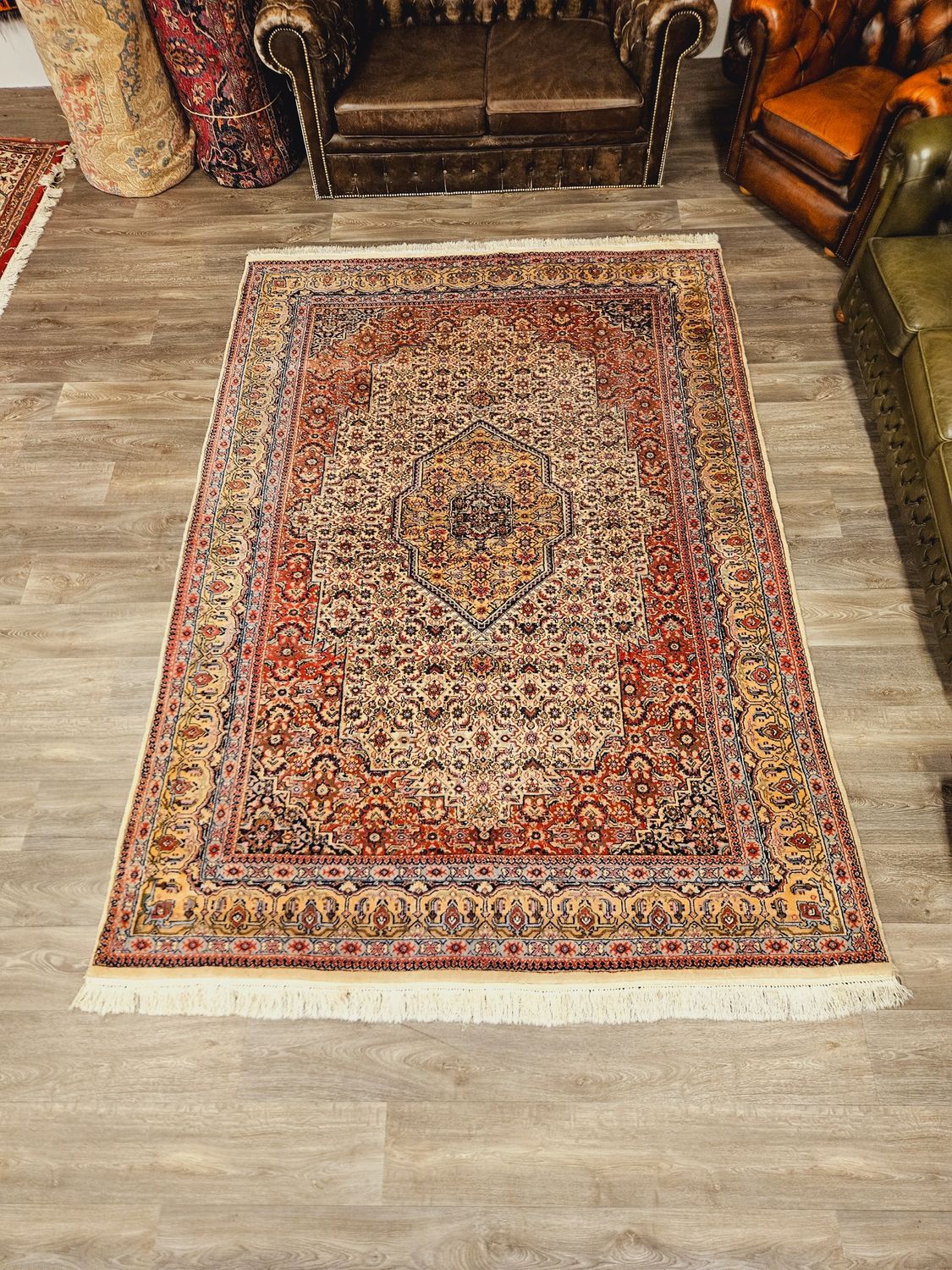 Perzisch Handgeknoopt Bidjar Tapijt