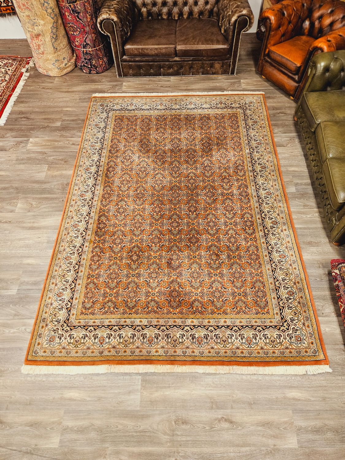 Perzisch Handgeknoopt Bidjar Tapijt