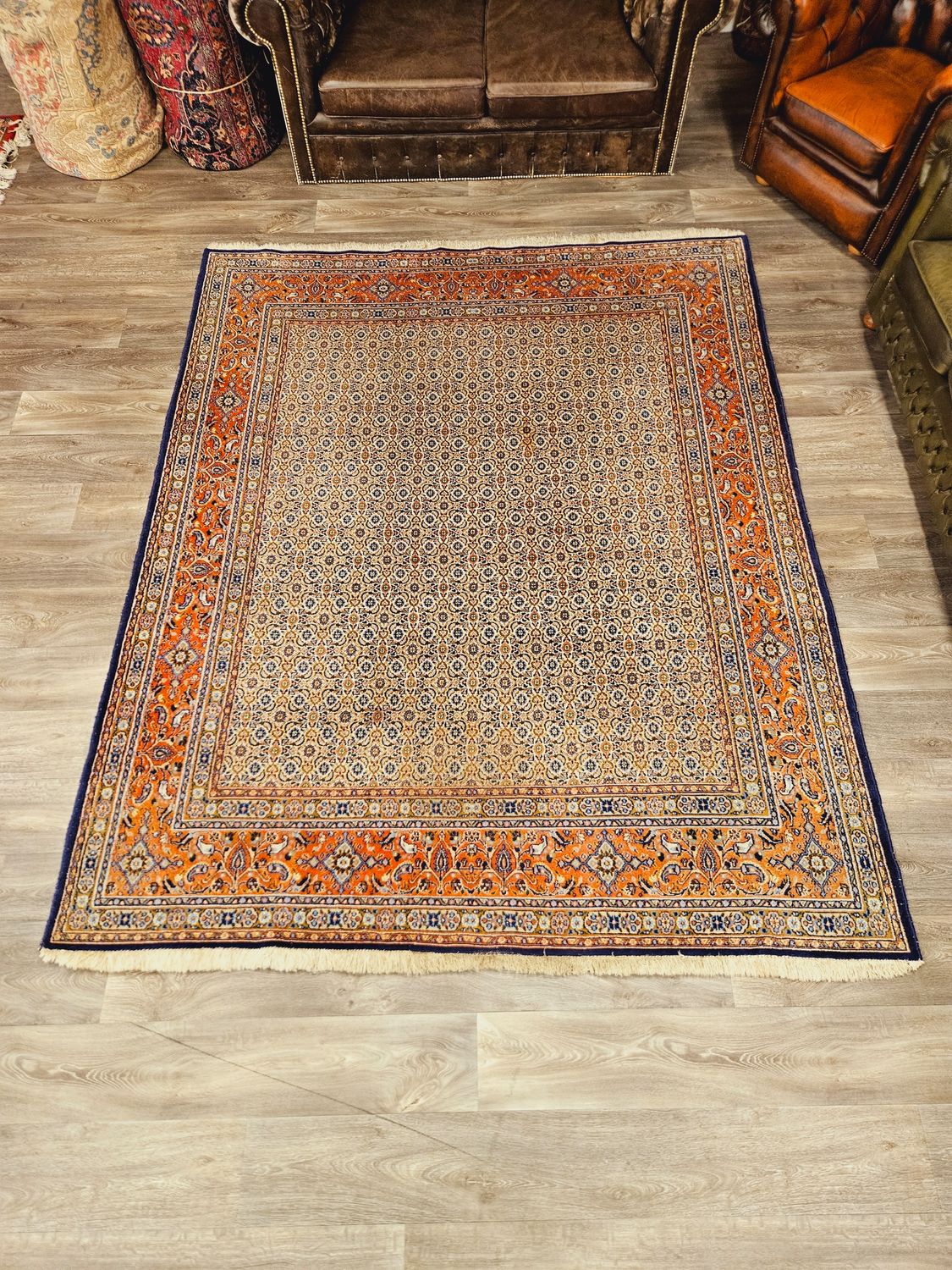 Perzisch Handgeknoopt Moud Tapijt