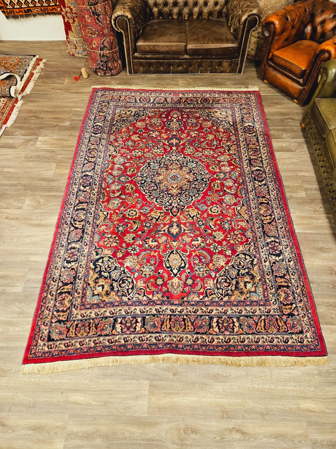 Perzisch Handgeknoopt Meshed Tapijt