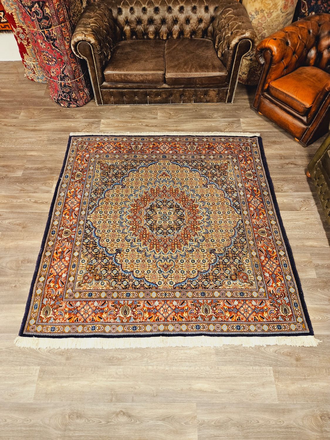 Perzisch Handgeknoopt Moud Tapijt