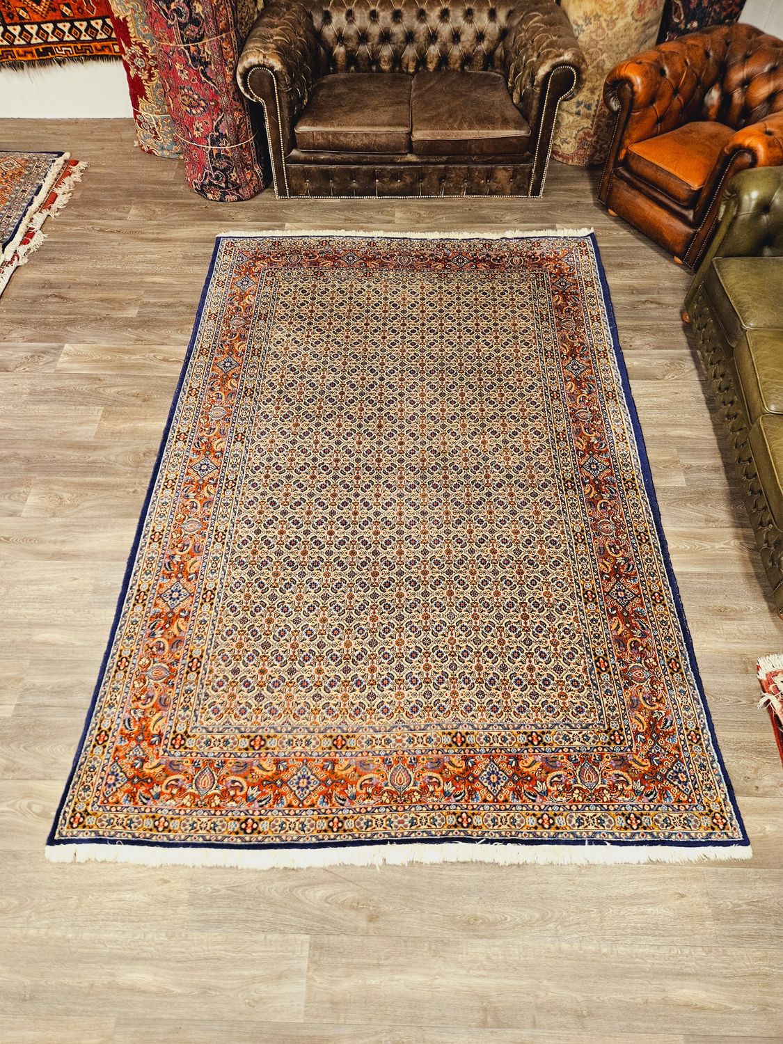 Perzisch Handgeknoopt Moud Tapijt