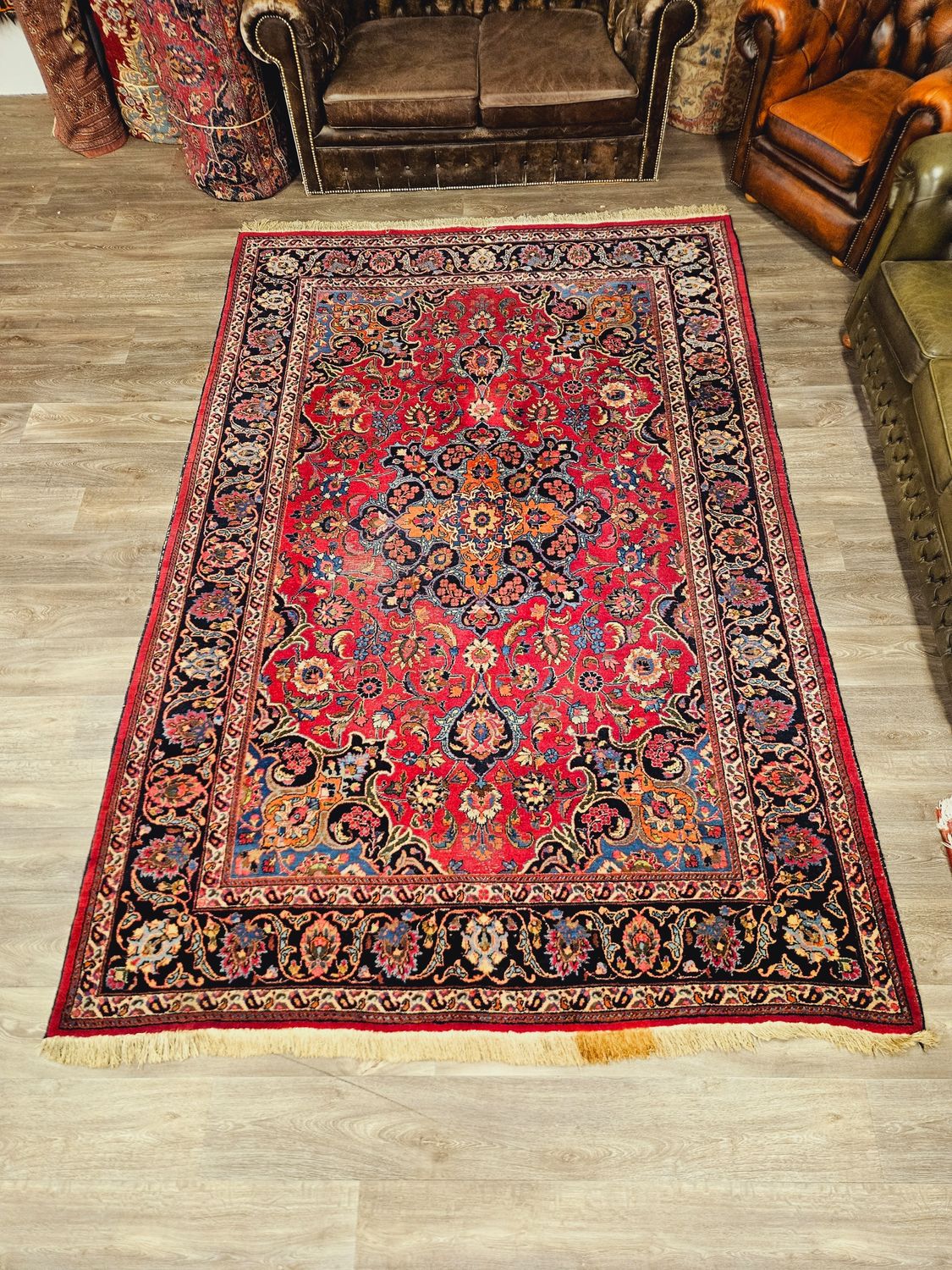 Perzisch Handgeknoopt Meshed Tapijt