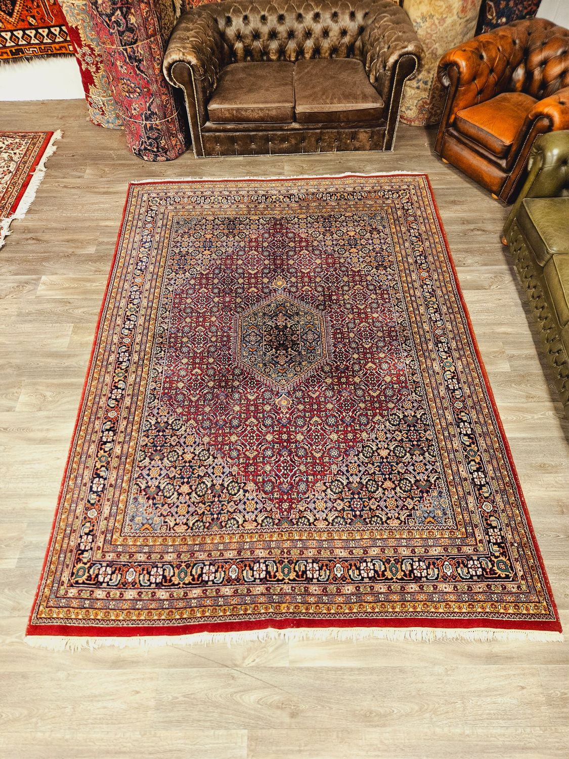 Perzisch Handgeknoopt Bidjar Tapijt