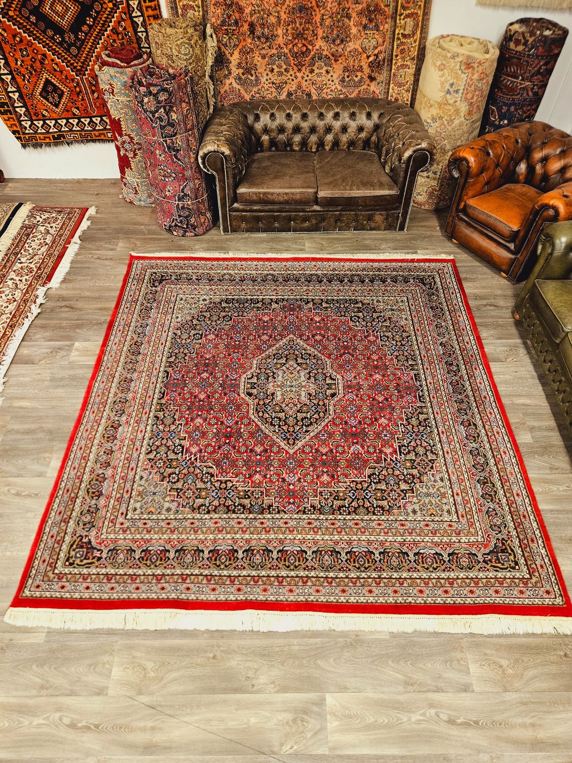 Perzisch Handgeknoopt Bidjar Tapijt