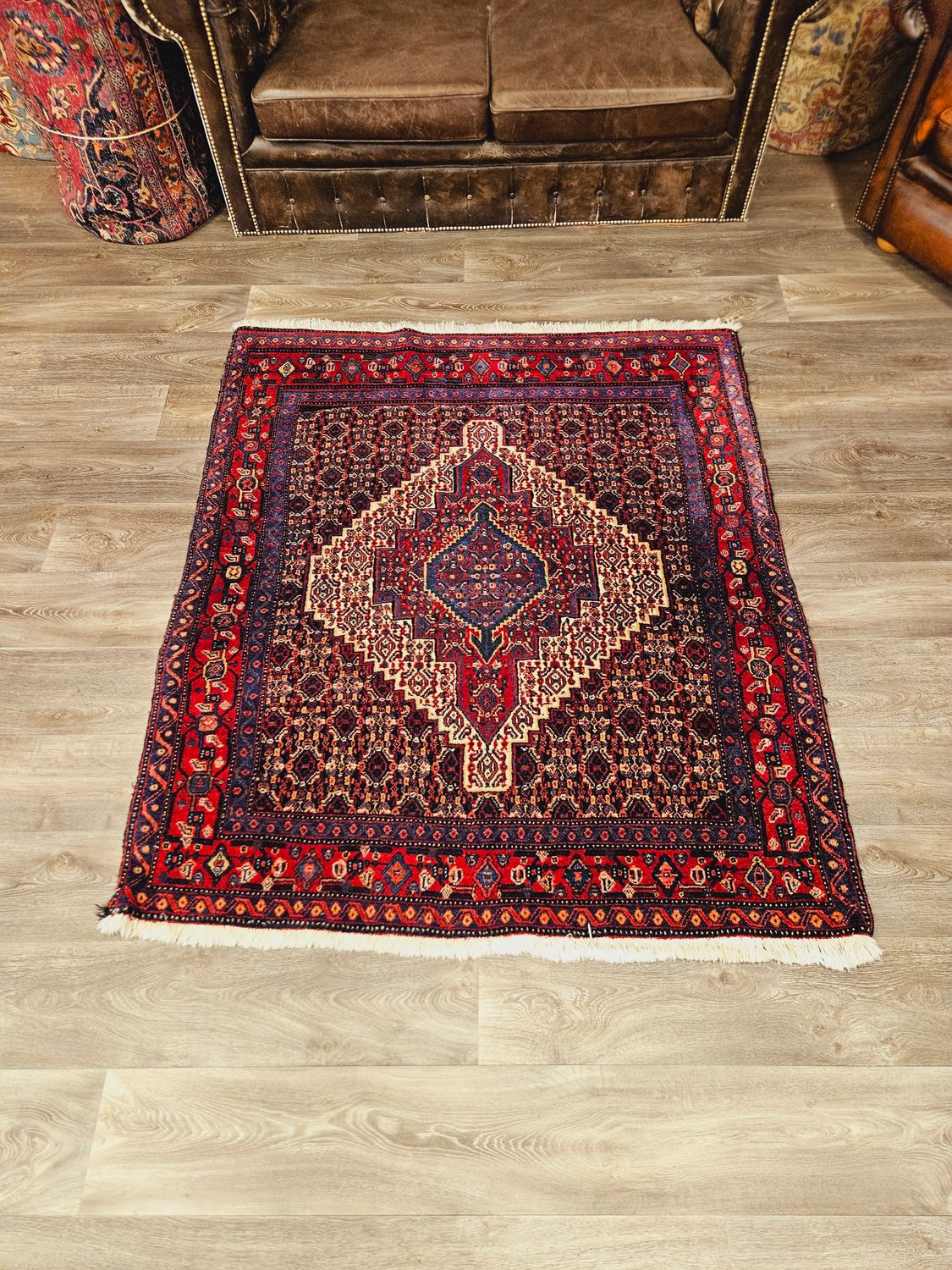 Perzisch Handgeknoopt Senneh Tapijt