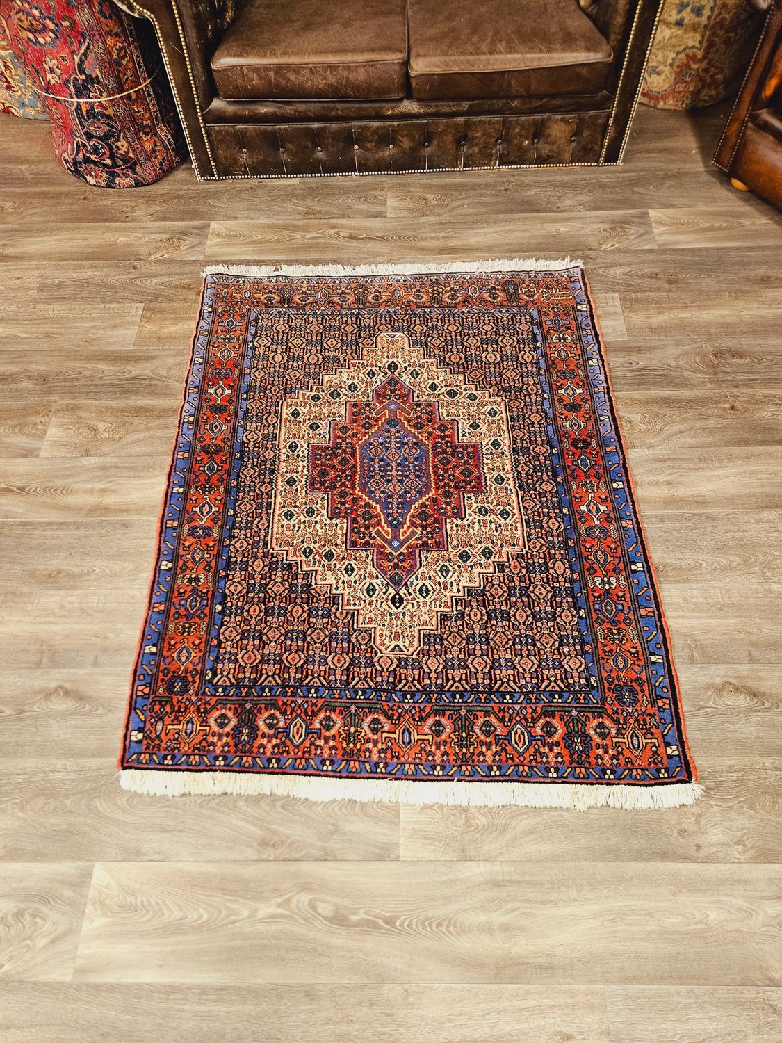 Perzisch Handgeknoopt Senneh Tapijt