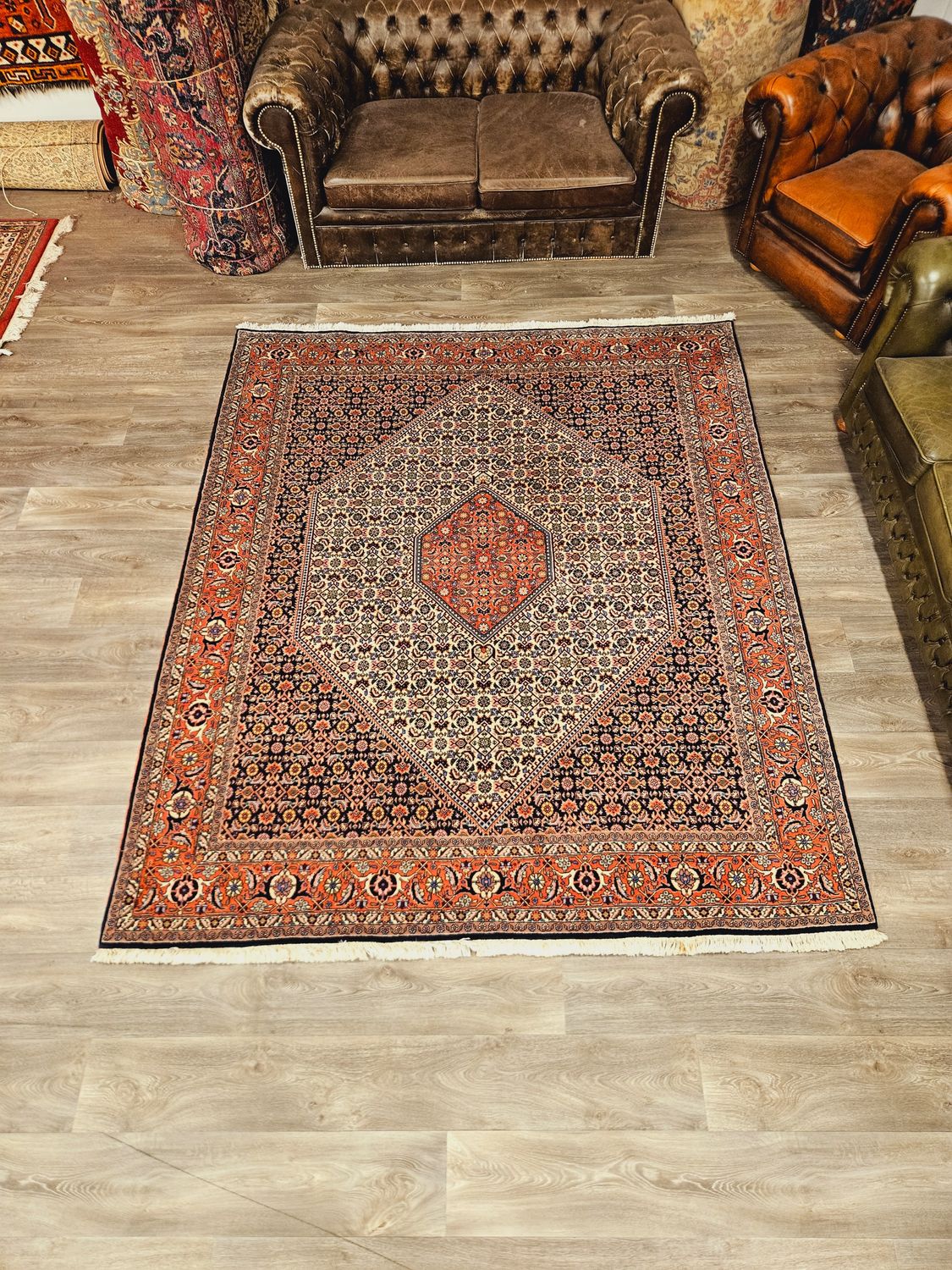 Perzisch Handgeknoopt Bidjar Tapijt