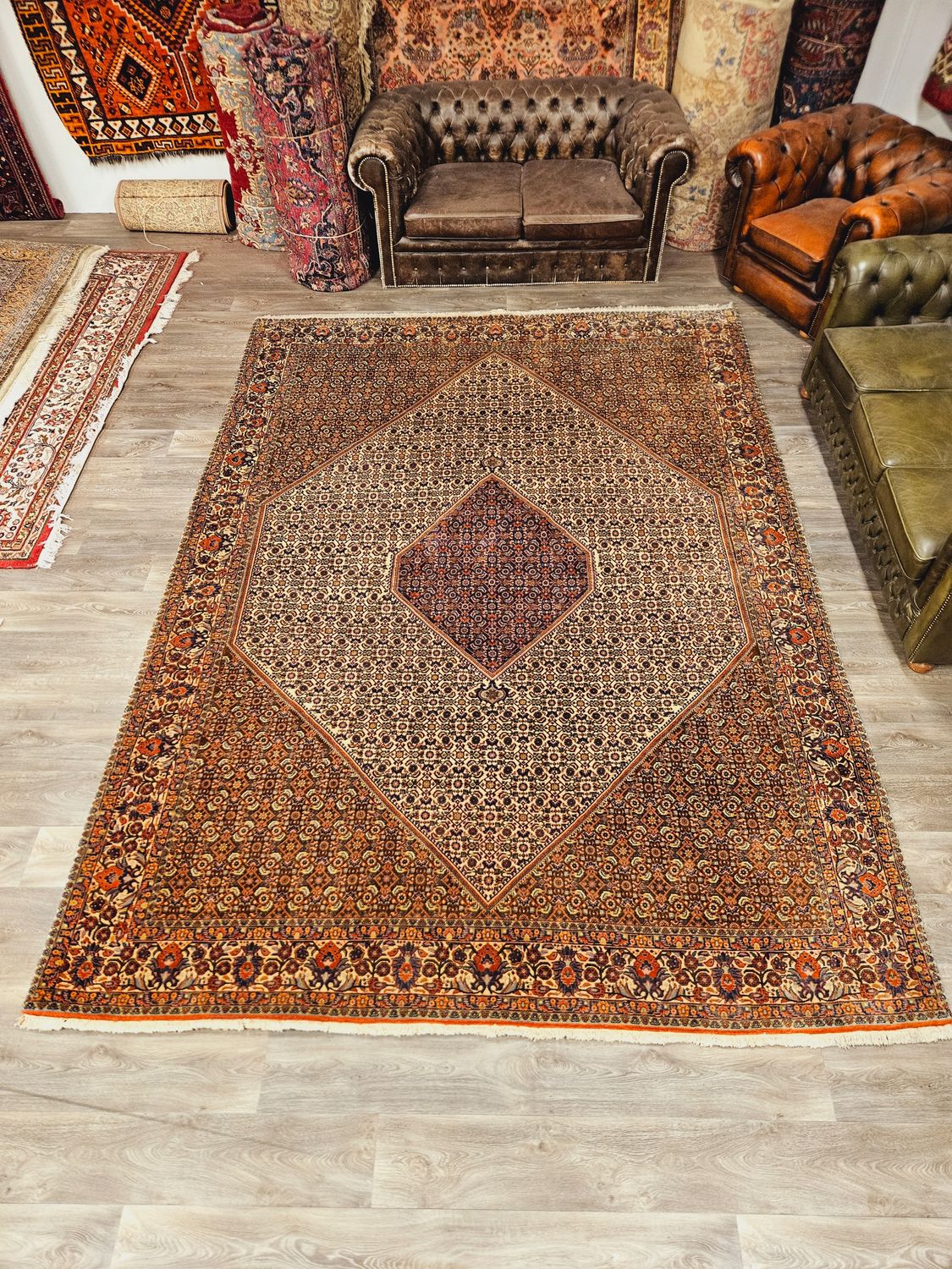 Perzisch Handgeknoopt Bidjar Tapijt