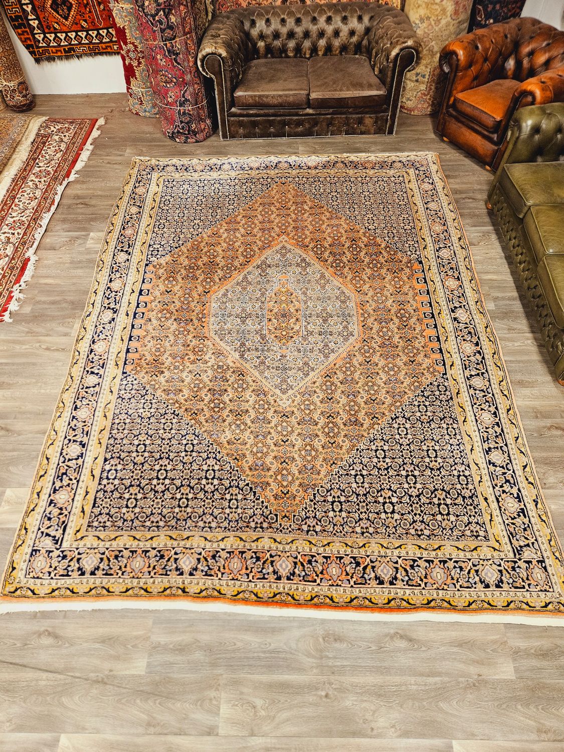 Perzisch Handgeknoopt Bidjar Tapijt