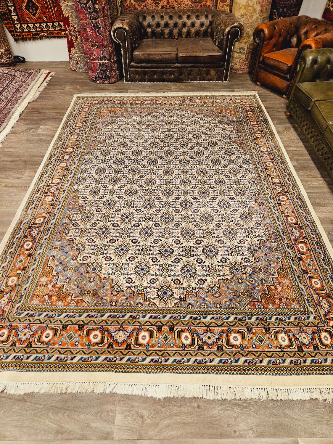 Perzisch Handgeknoopt Bidjar Tapijt