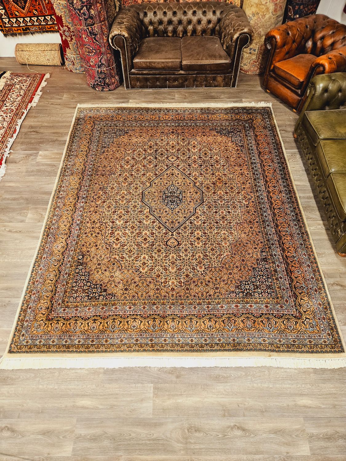 Perzisch Handgeknoopt Bidjar Tapijt