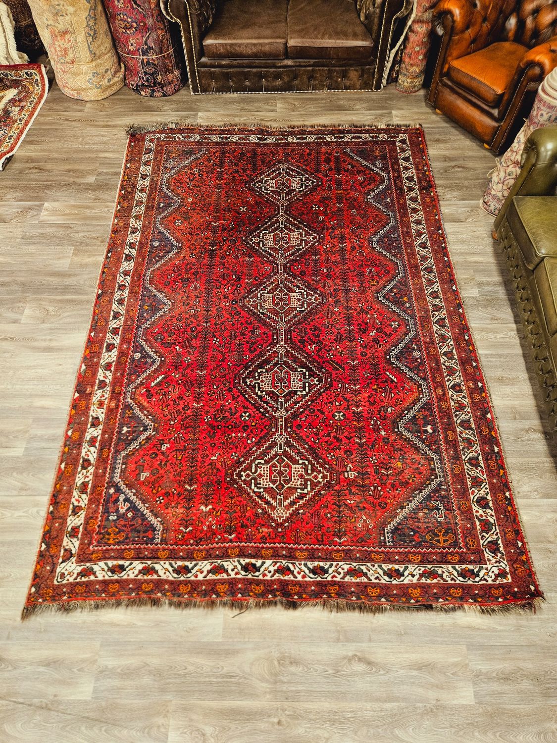 Perzisch Handgeknoopt Shiraz Tapijt
