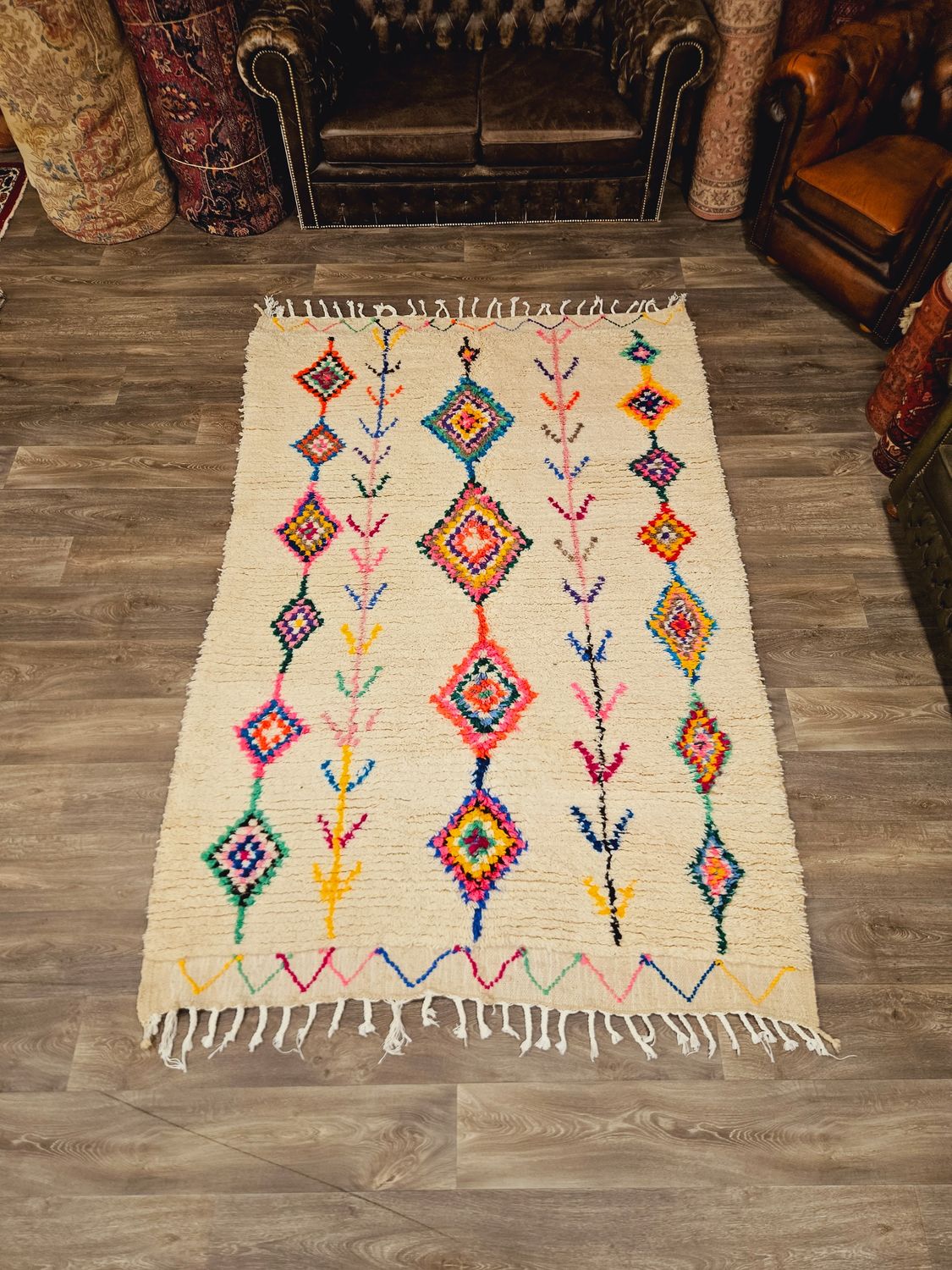 Handgeknoopt Azilal Berber Tapijt (nieuwstaat)