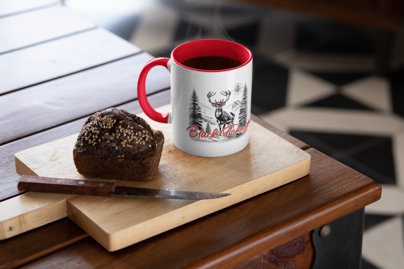 Keramiktasse Hirsch Schwarzwaldtiere Keramiktasse Hirsch Schwarzwaldtiere