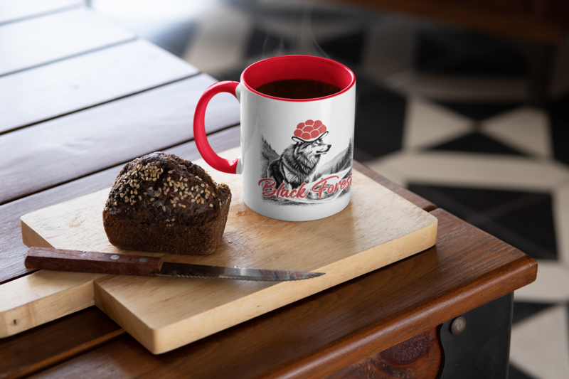 Keramiktasse Wolf Schwarzwaldtiere Keramiktasse Wolf Schwarzwaldtiere