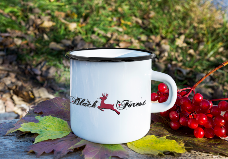 Emaille Becher Black Forest Hirsch Rot Emaille Becher Black Forest Hirsch Rot