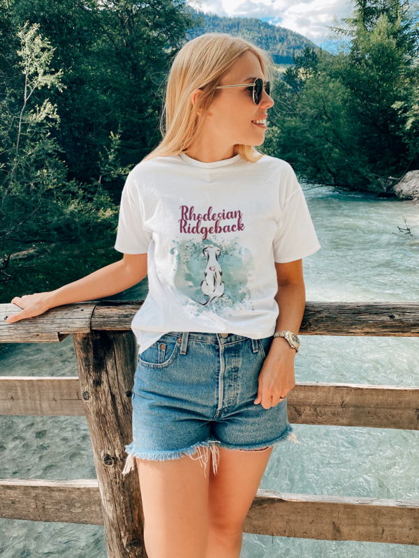 RR her T-Shirt Türkis Weiße Klecks RR her T-Shirt Türkis Weiße Klecks