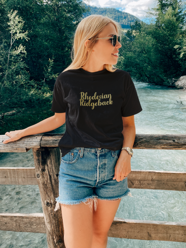 RR her T-Shirt Schriftzug Schwarz Glitzer RR her T-Shirt Schriftzug Schwarz Glitzer