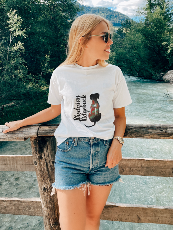 RR her T-Shirt Hund sitzend Kleckse RR her T-Shirt Hund sitzend Kleckse