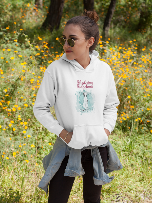 RR her Hoodie sitzend Klecks Türkis RR her Hoodie sitzend Klecks Türkis