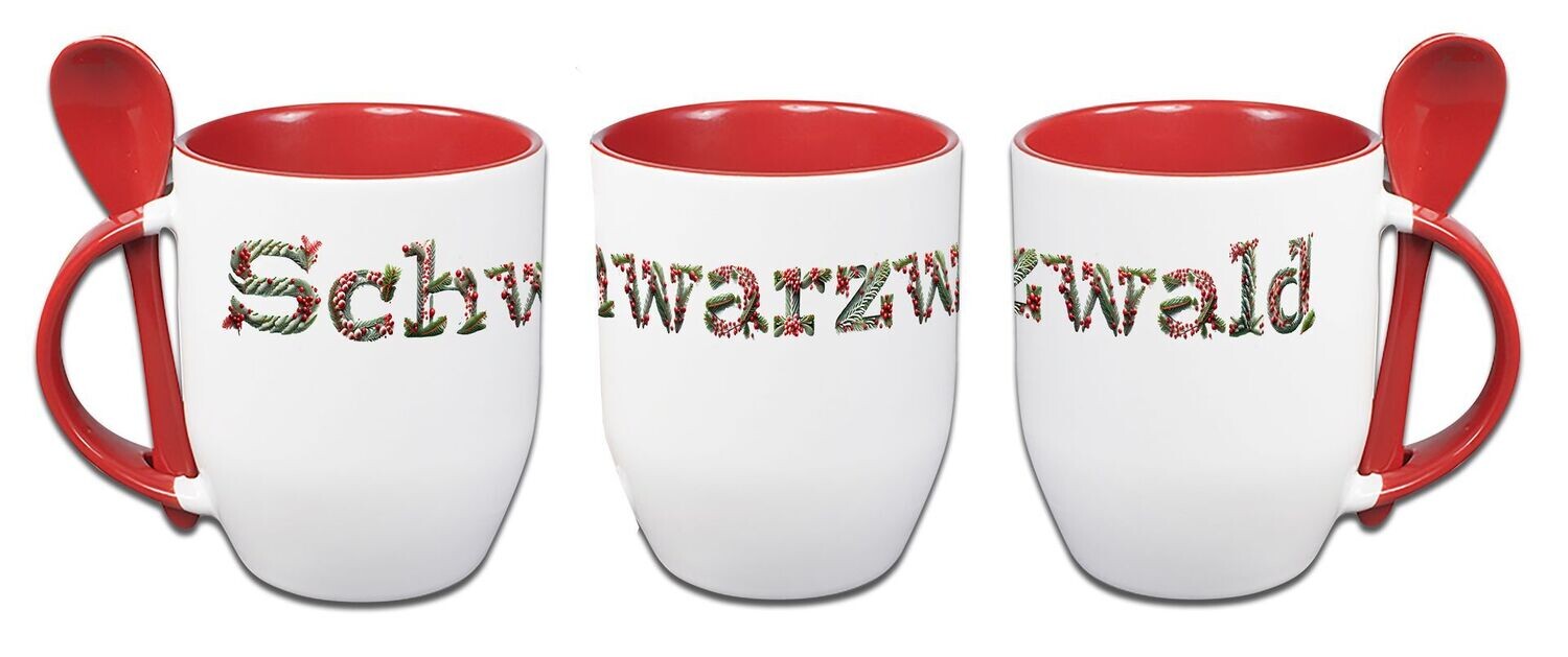 Schwarzwaldtasse mit Keramiklöffel
