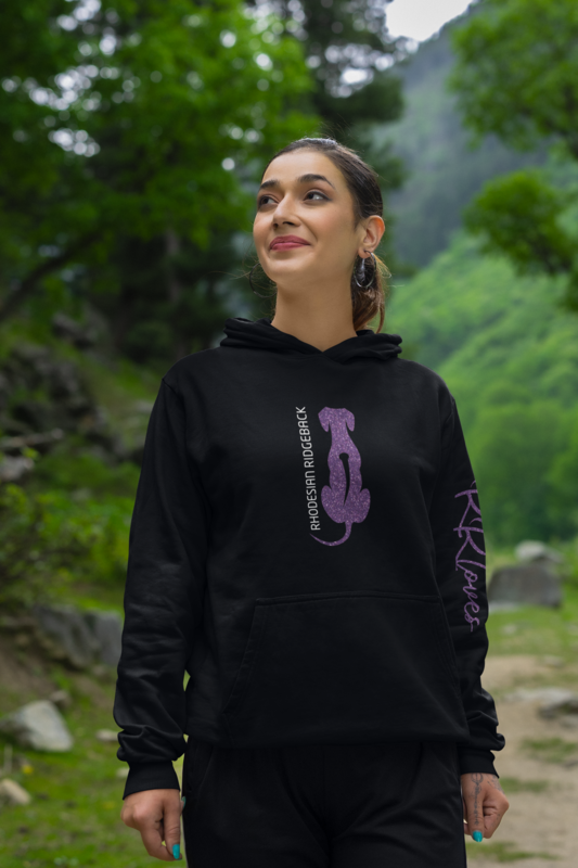 RR her Hoodie Hund sitzend Glitzer RR her Hoodie Hund sitzend Glitzer