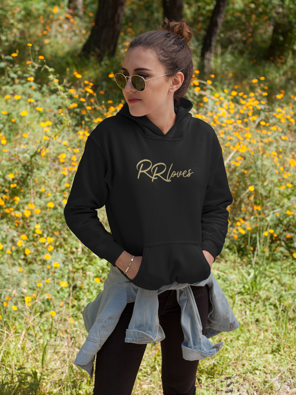 RR Love her Hoodie Glitzer