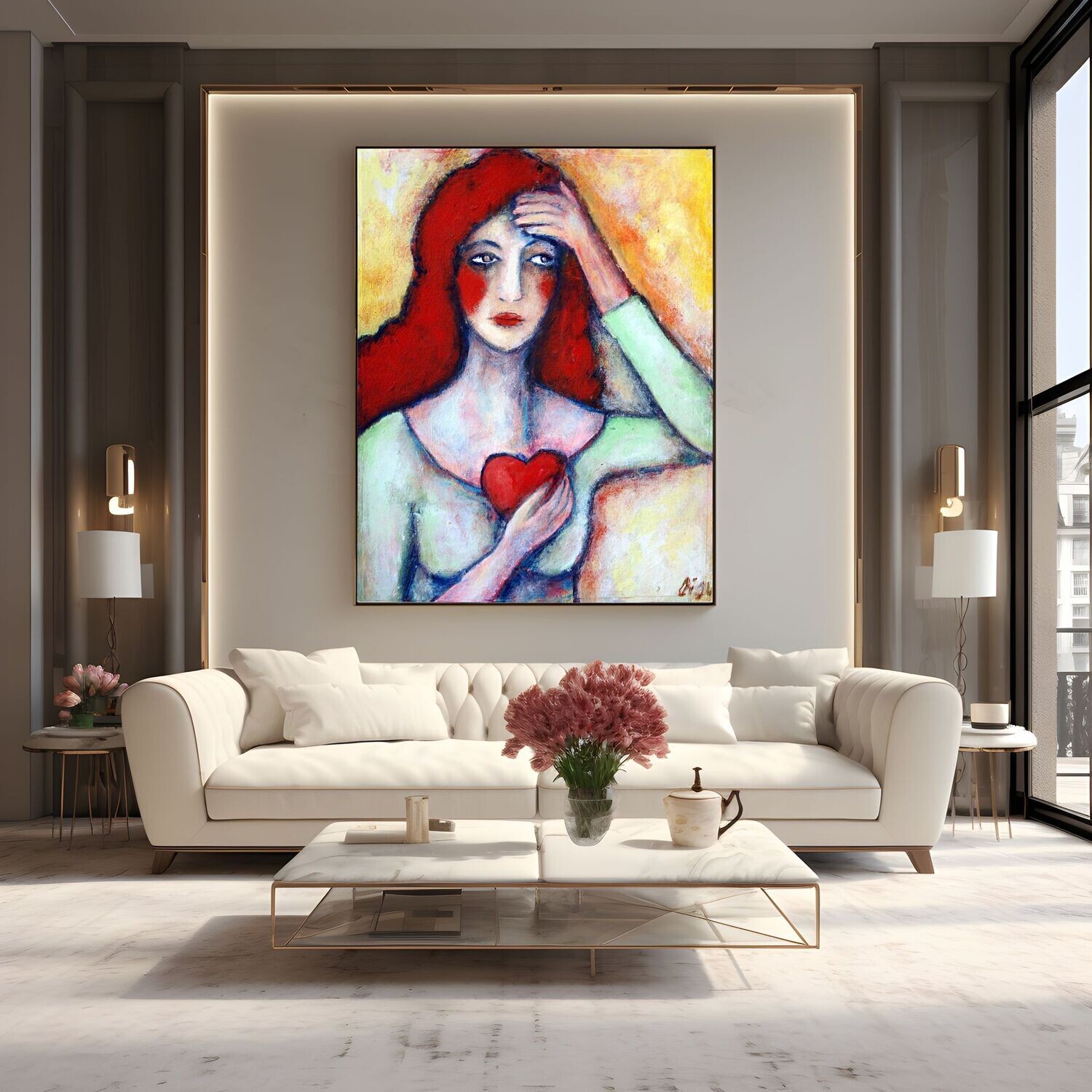 Wallart Atelier Diana Weber "Herz über Kopf"