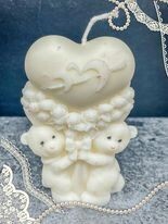 Oursons cœur blanc