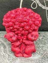 Bouquet oursons rouges