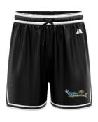 Mens Casual Shorts - Black with White Lines