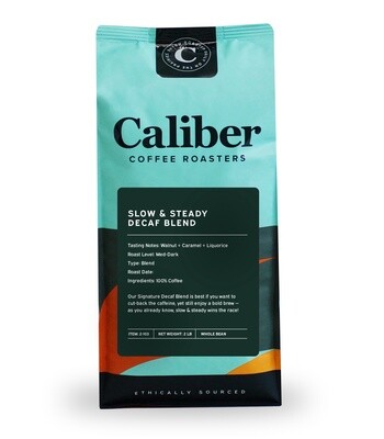 Caliber Slow &amp; Steady Decaf Blend Beans Bag/2 lb