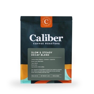 Caliber Slow &amp; Steady Decaf Blend Beans Bag/340 g