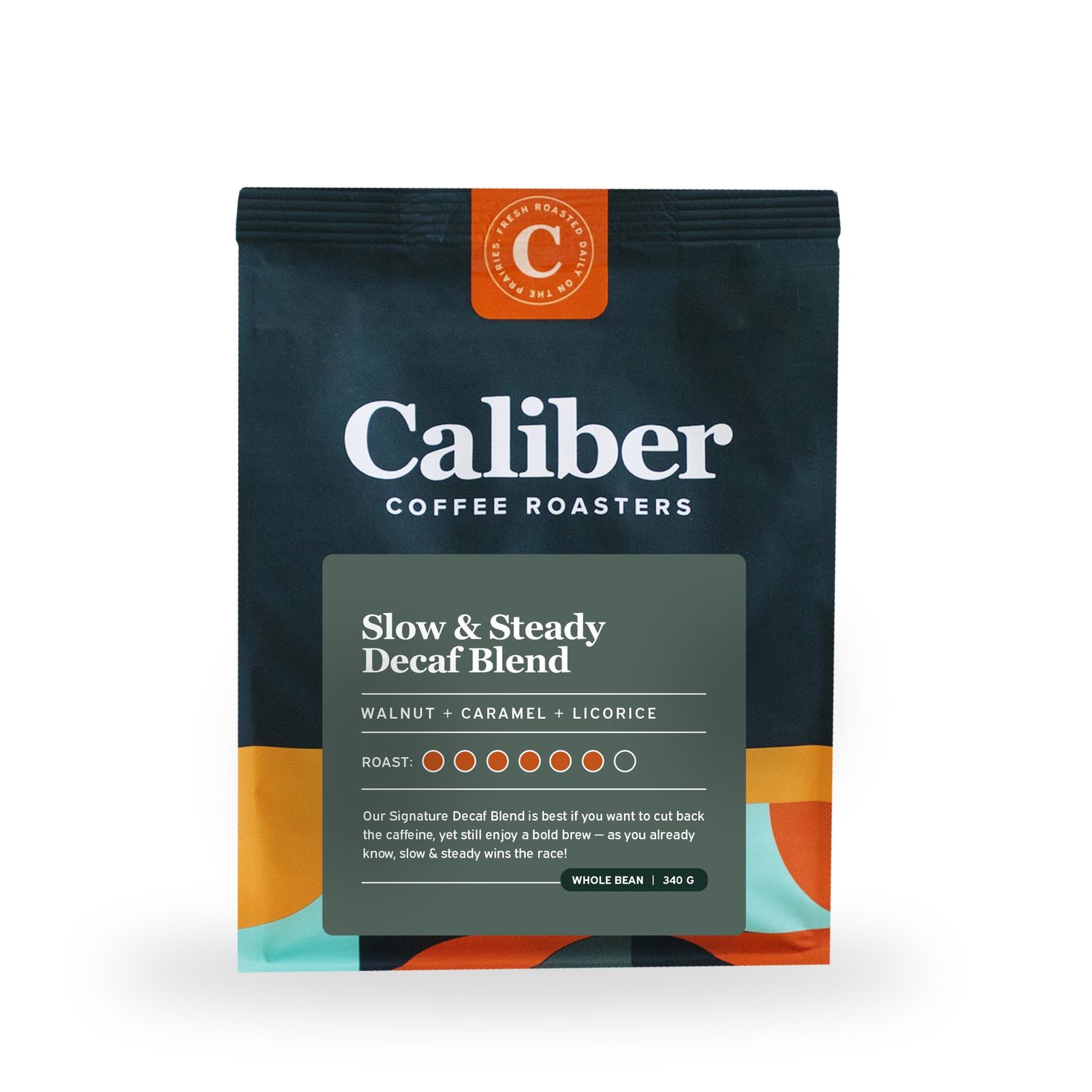 Caliber Slow & Steady Decaf Blend Beans Bag/340 g