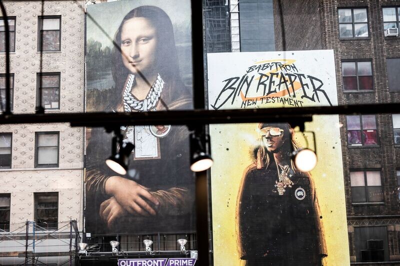 "Mona Lisa", Times Square, New-York