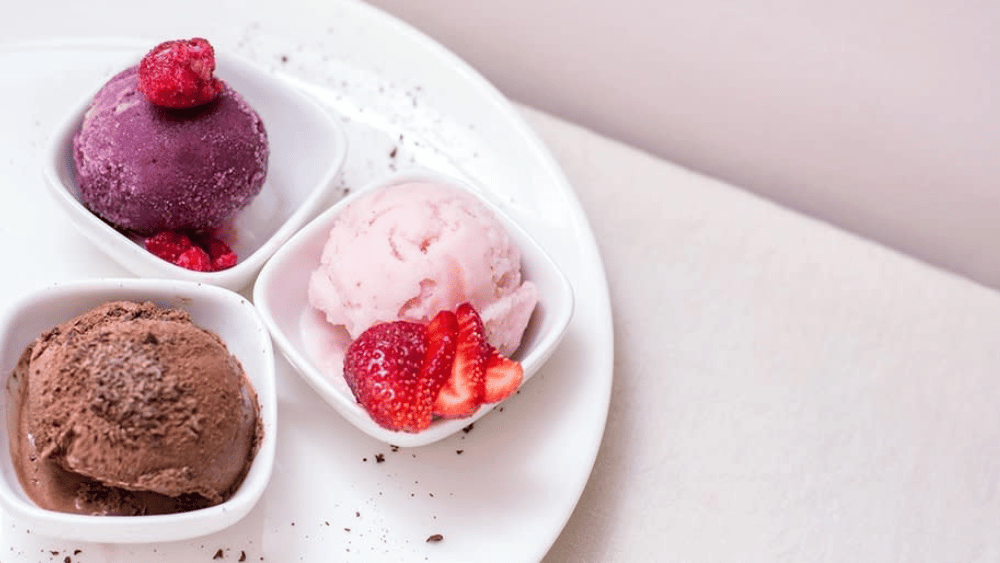 Chocolate, Strawberry, Vanilla, Lemon Ice Cream