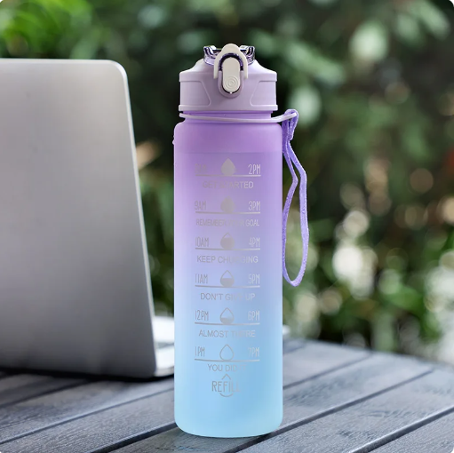 900ML Water Bottle With Straw, Sport Water Bottle for Outdoors