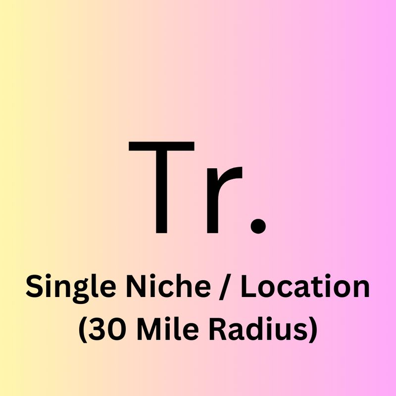 Keyword Research - Single Niche & Location (30 Mile Radius)