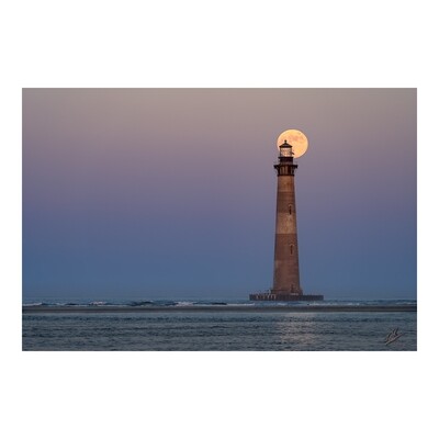 Fine Art Photograph - Morris Island Moonrise (3x2 Landscape version)