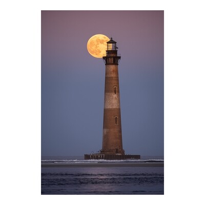 Fine Art Photograph - Morris Island Moonrise (2x3 Portrait version)