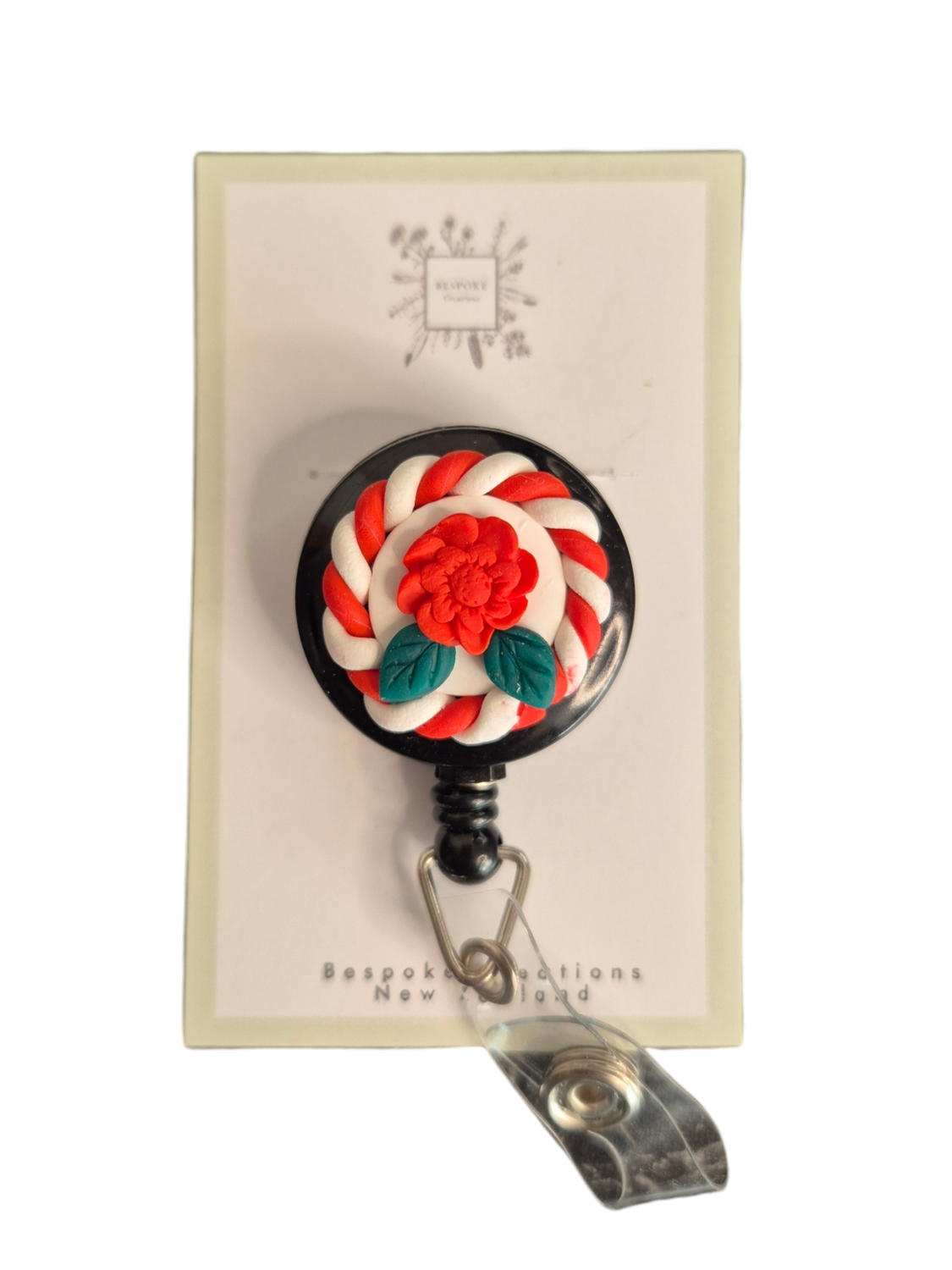 Wreath ID badge clip