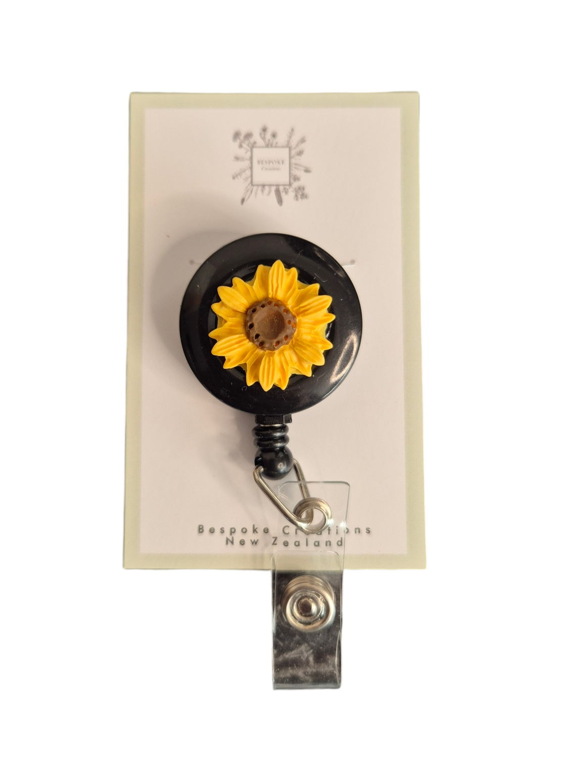 Sunflower ID badge clip