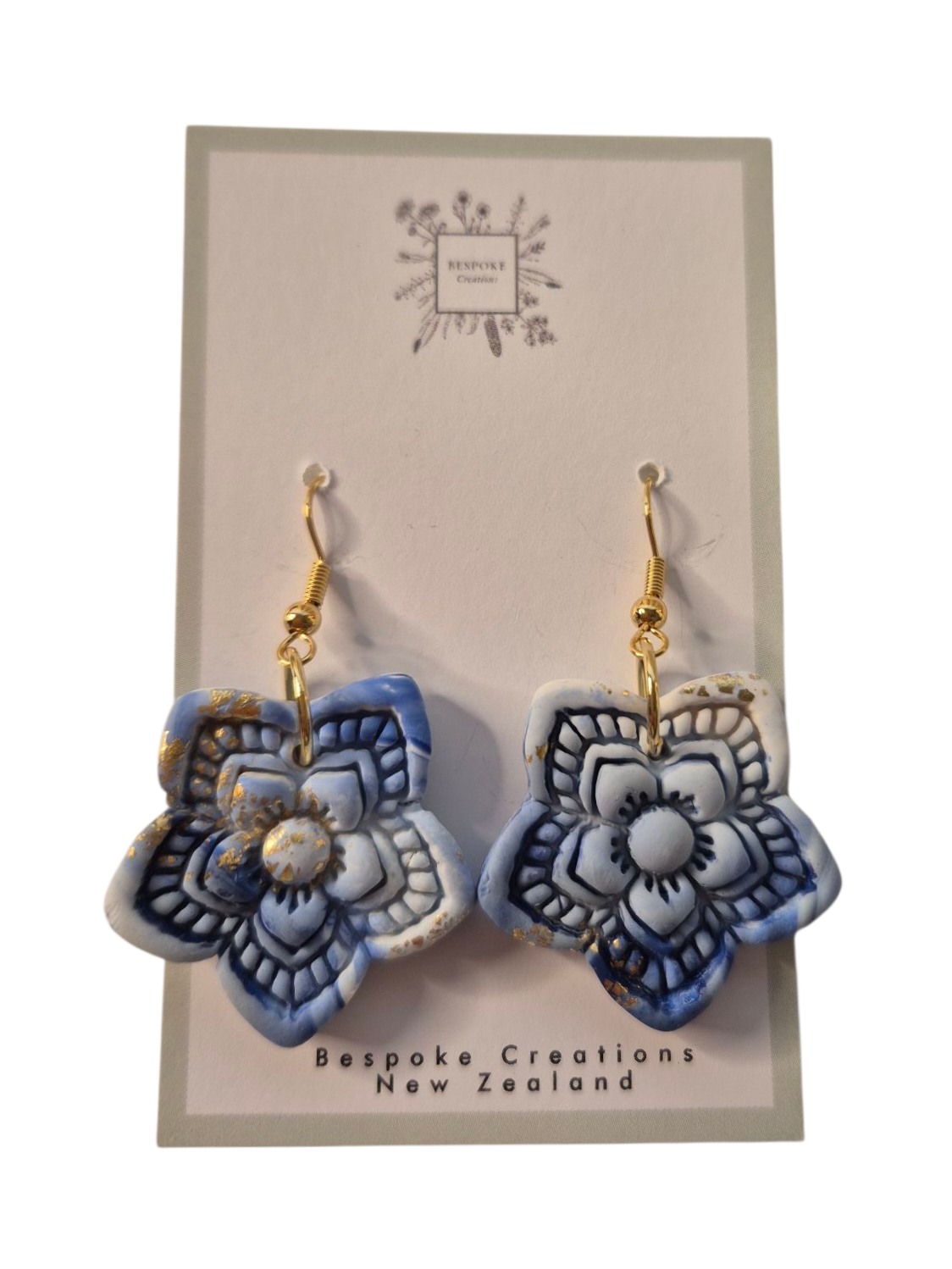 Mandela flower earrings