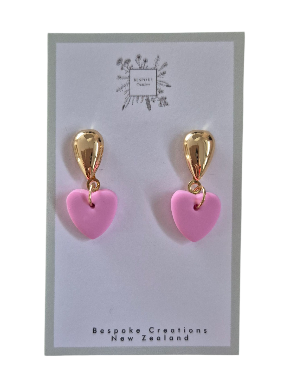 Pink heart dangles