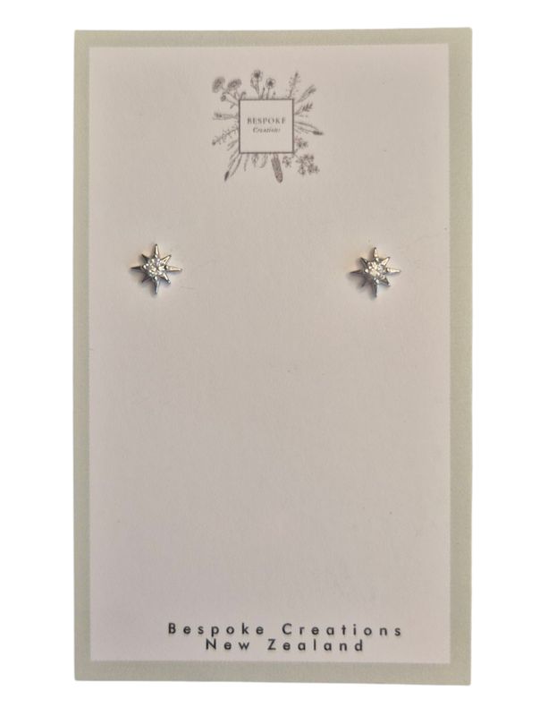 Sterling silver star studs